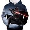 Star Wars Animated Darth Vader Action Graphic All Over Print 3D Hoodie