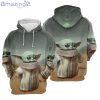 Star Wars Baby Yoda Walking All Over Print 3D Hoodie