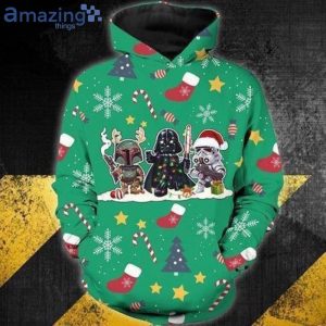 Star Wars Characters Christmas All Over Print Green 3D Hoodieproduct photo 2