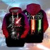 Star Wars Darth Vader With 3 Color Lightsaber All Over Print 3D Hoodie