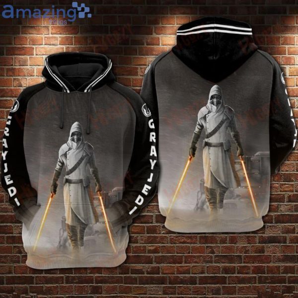 Star Wars Gray Jedi All Over Print 3D Hoodieproduct photo 1