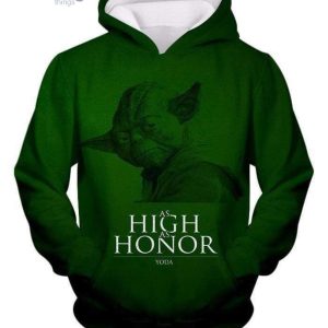 Star Wars Yoda The Legendary Jedi Master Green Quoted 3D Hoodieproduct photo 1
