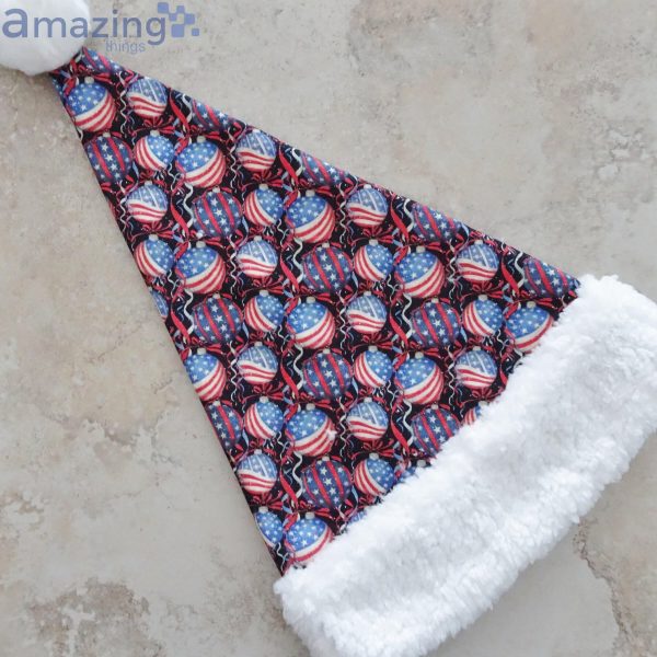 Stars & Stripes Christmas Ornaments Christmas Santa Hat For Adult And Child Product Photo 3