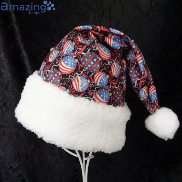 Stars & Stripes Christmas Ornaments Christmas Santa Hat For Adult And Child Product Photo 4