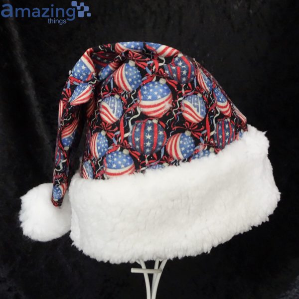 Stars & Stripes Christmas Ornaments Christmas Santa Hat For Adult And Child Product Photo 1