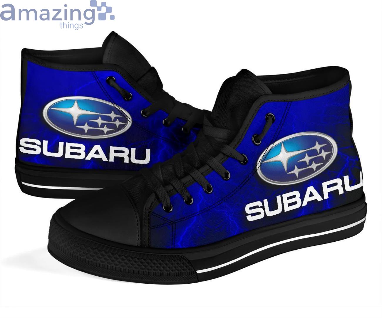 Subaru Thunder and Lightning Blue High Top Shoes image Subaru Thunder and Lightning Blue High Top Shoes Product Photo 4