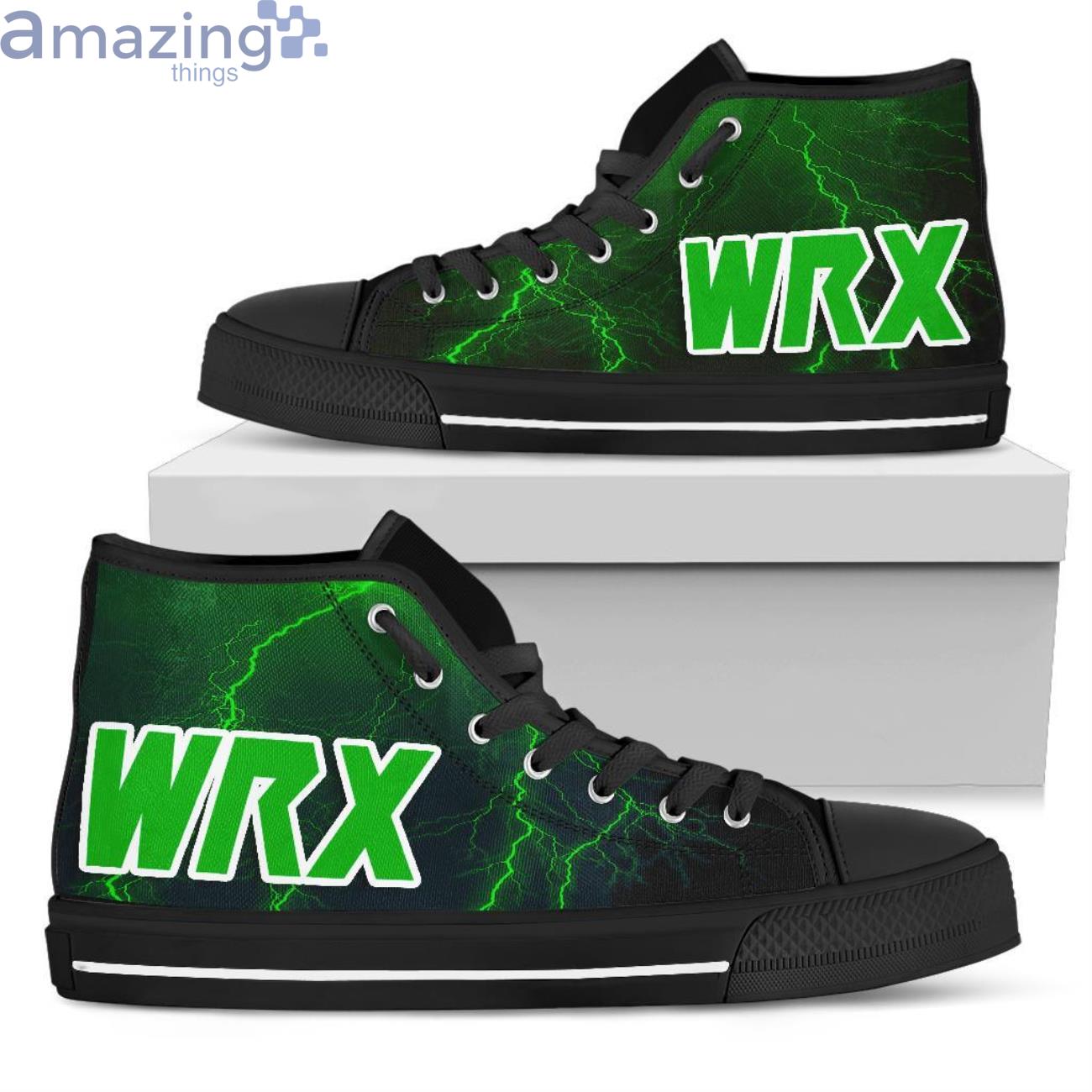 Subaru Wrx Thunder and Lightning Green High Top Shoes Product Photo 1