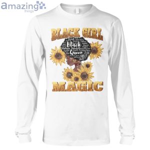 Sunflowers Black Girl Magic Long Sleeve T-Shirt Product Photo 2