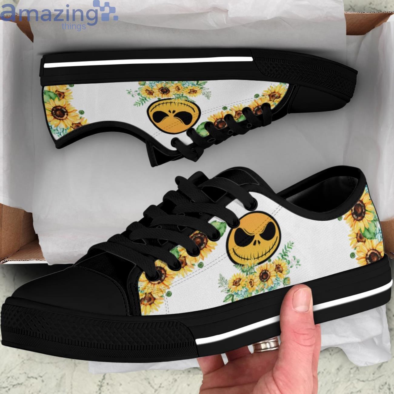 The Nightmare Before Christmas Jack Skellington personality canvas shoes 