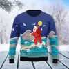 Surfing Santa Funny Santa Ugly Christmas Sweater