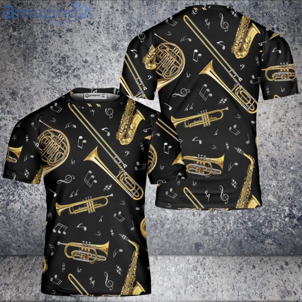 Swinging With Saxophone Sound Summer Vacation Hawaii 3D Shirt Product Photo 1