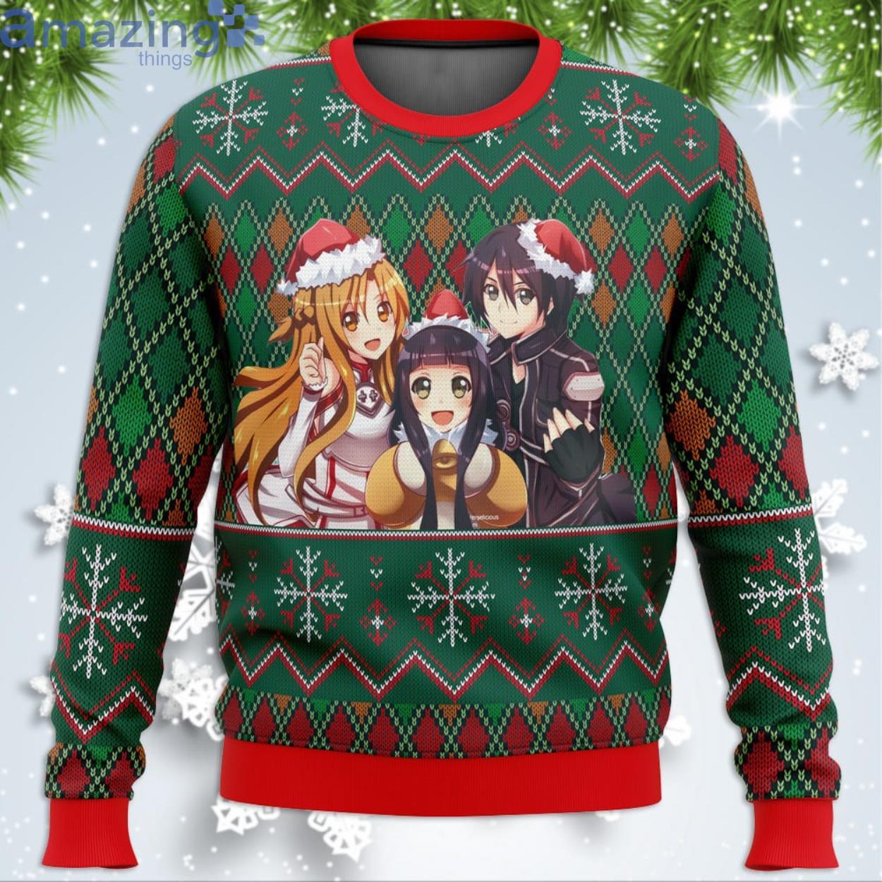 Sword Art Online Funny Christmas Gift Ugly Christmas Sweater Product Photo 1