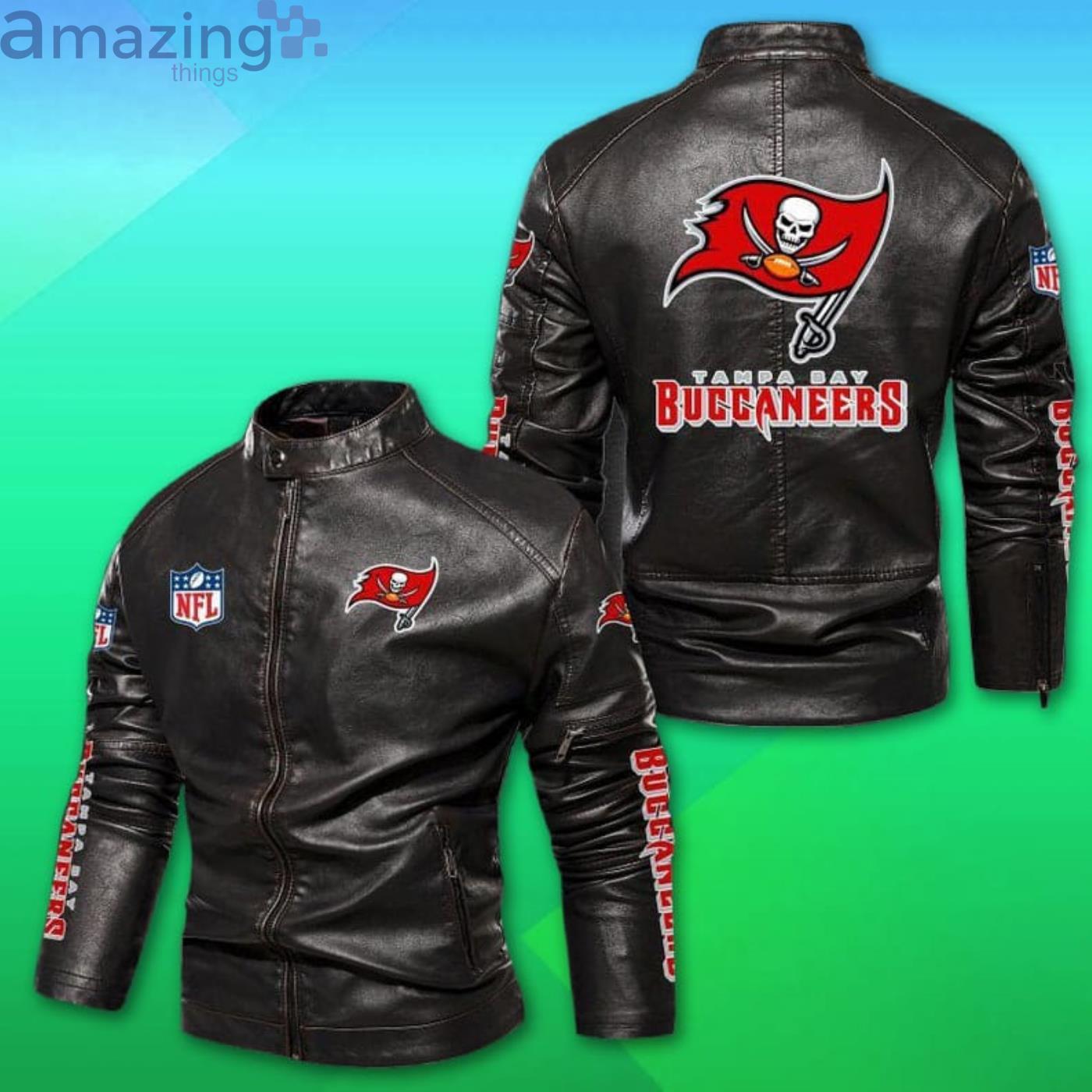 Tampa Bay Buccaneers NFL Motor Fleece Leather Jackets