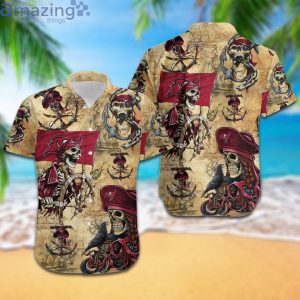 Tampa Bay Buccaneers Pirates Fans Pirates Skull Hawaiian Shirtproduct photo 1