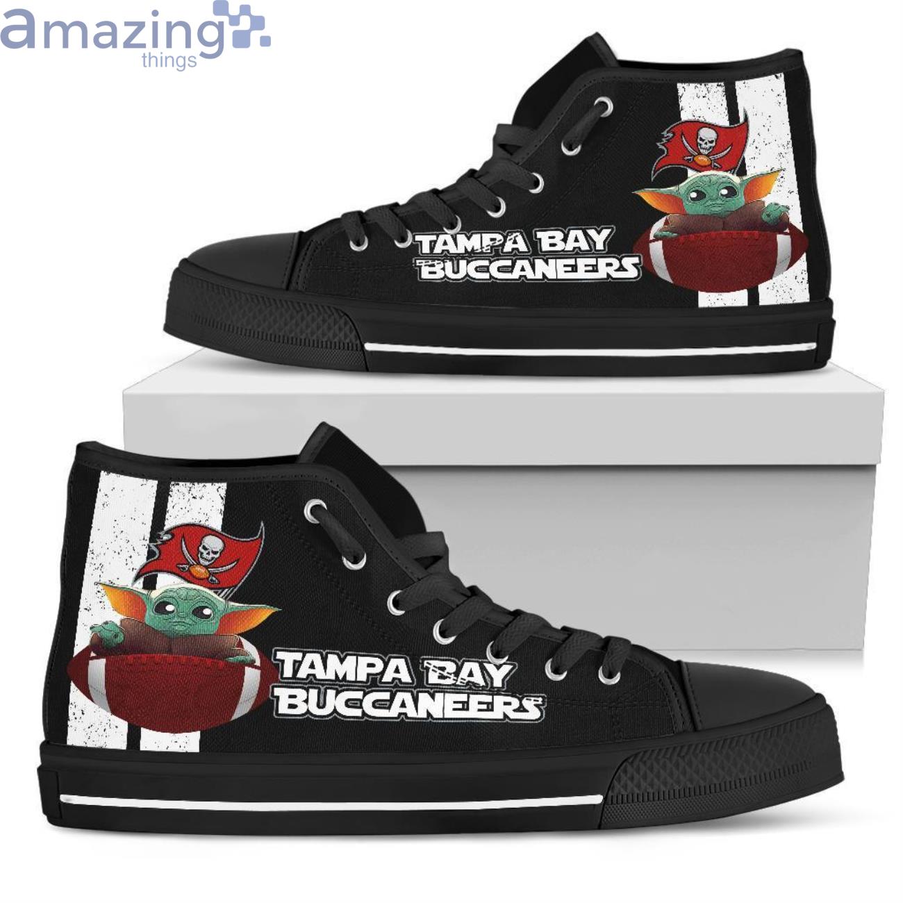 Tampa Bay Buccaneers Team Sport Lover High Top Shoes Baby Yoda Gift Product Photo 1