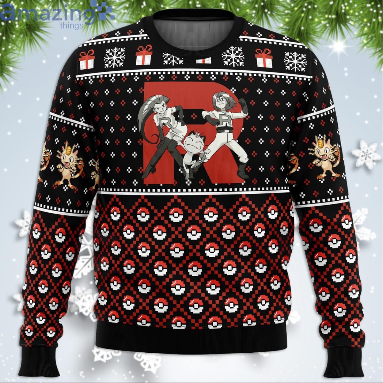 Team Rocket Funny Christmas Gift Ugly Christmas Sweater Product Photo 1