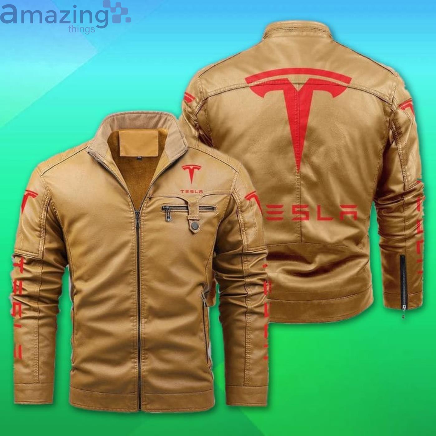 Tesla Fleece Leather Jacket image Tesla Fleece Leather Jacket Product Photo 2