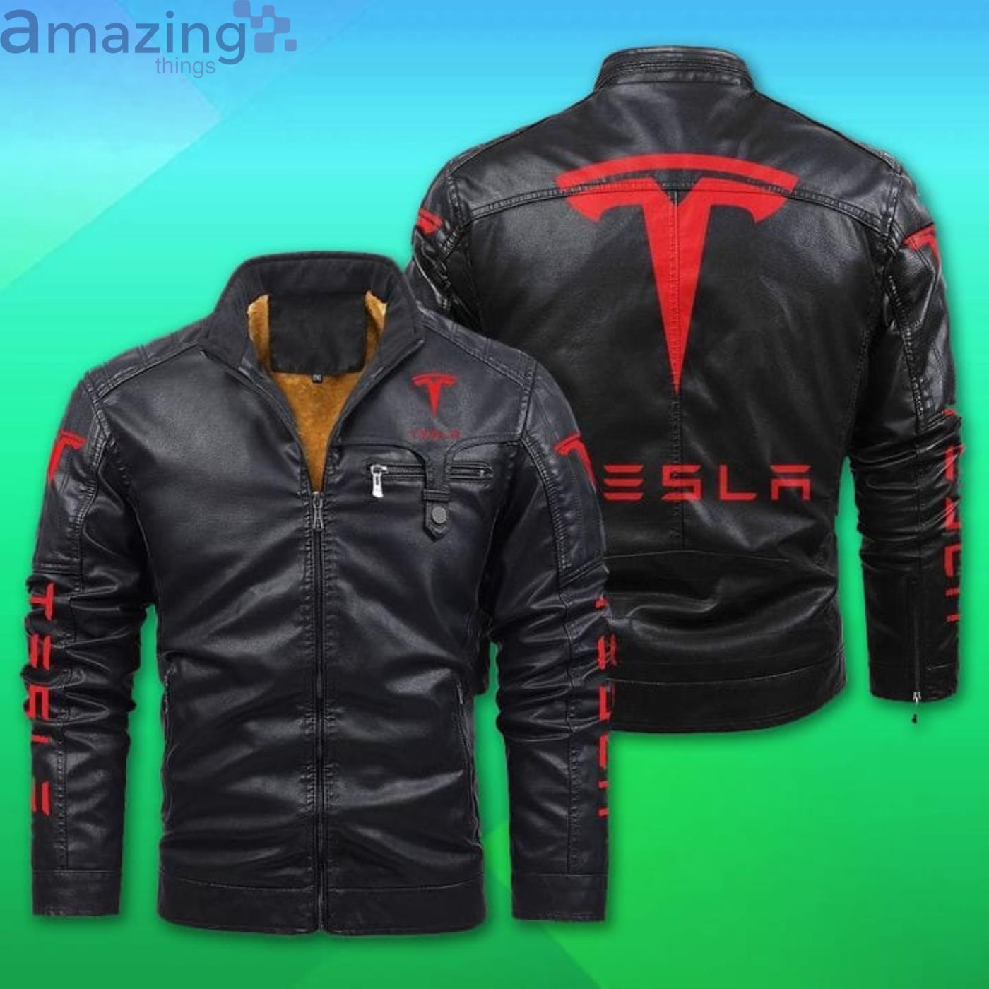 Tesla Fleece Leather Jacket Product Photo 1 Tesla Fleece Leather Jacket Product Photo 1