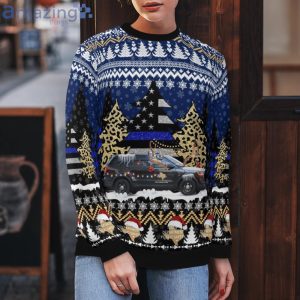 Texas Dps Ford Police Interceptor Utility Christmas Sweater Product Photo 5