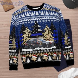 Texas Dps Ford Police Interceptor Utility Christmas Sweater Product Photo 6