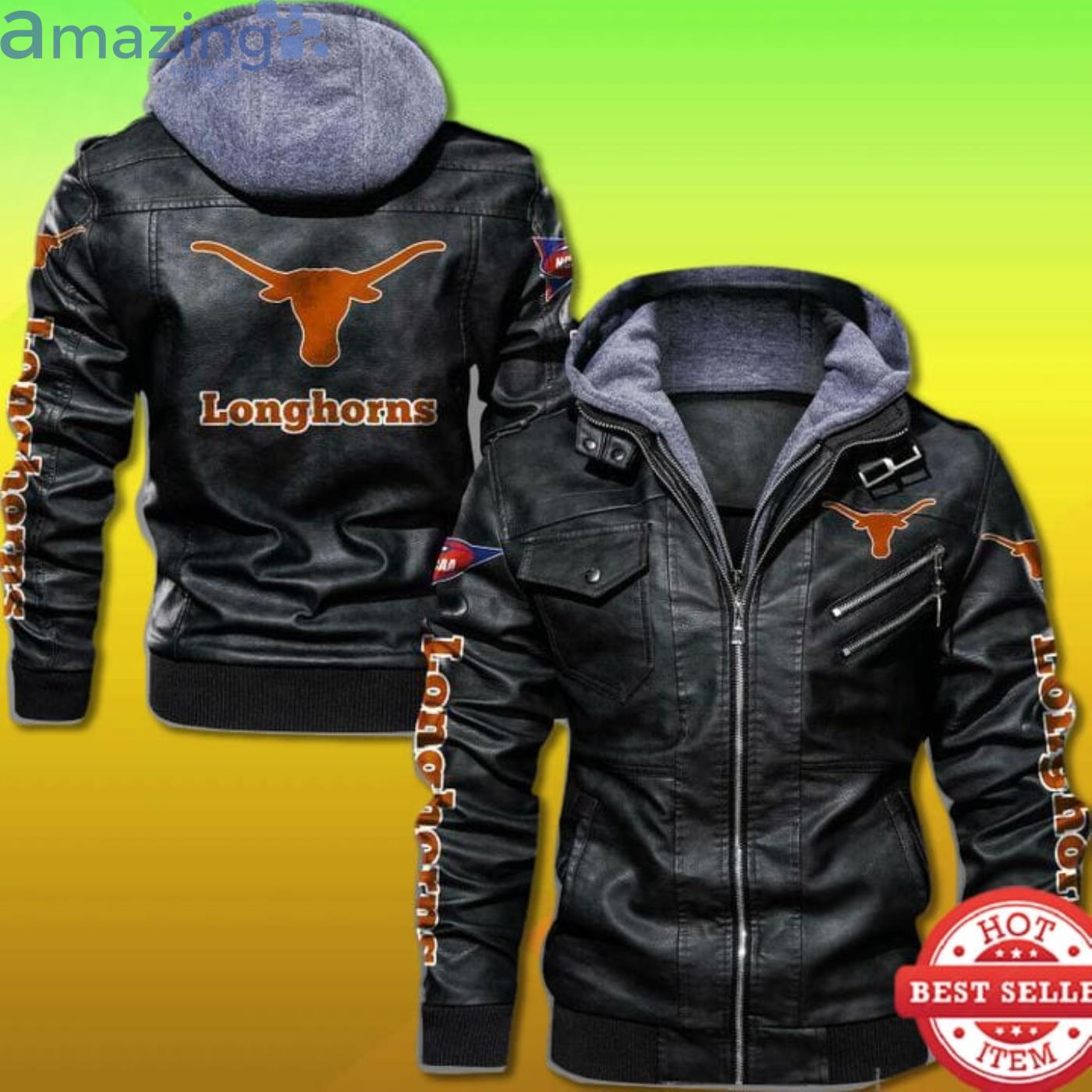 Texas Longhorns 2D Trending Leather Jacket Product Photo 1 Texas Longhorns 2D Trending Leather Jacket Product Photo 1