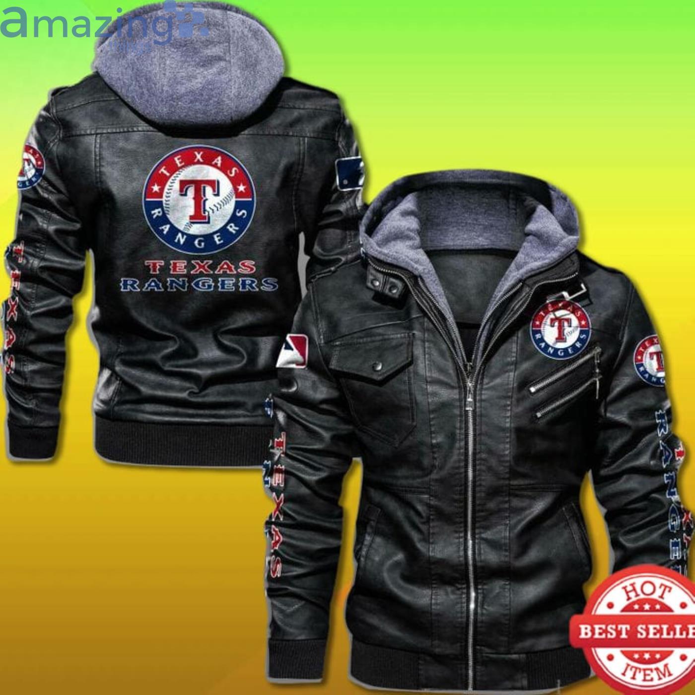 Texas Rangers 2D Trending Leather Jacket Product Photo 1
