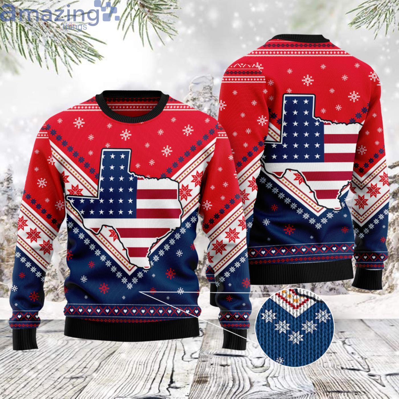 Texas Rangers Logo Knitted Pattern Ugly Christmas Sweater - Banantees