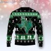 Texas Usa Symbols Pattern Black And Green Ugly Christmas Sweater