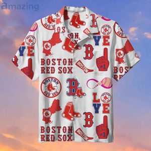 The Boston Red Sox Baseball Unisex Fans Gift Logo Sport Lover White Hawaiian Shirt Product Photo 1