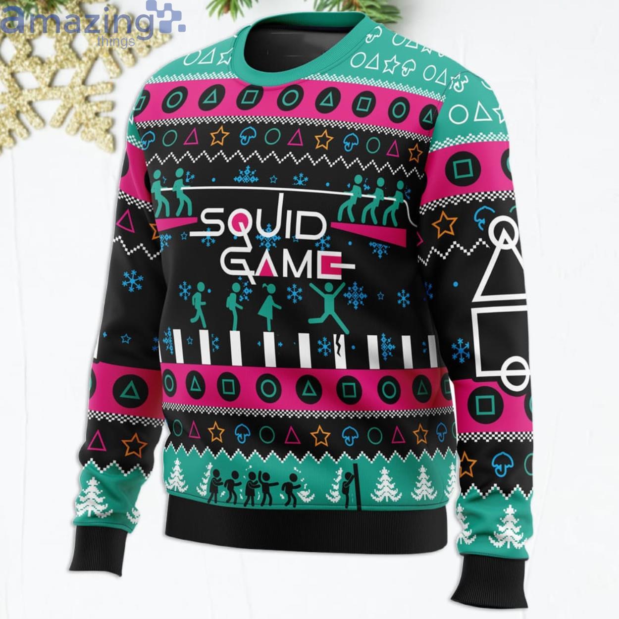 The Game Is On Squid Game Christmas Sweater image The Game Is On Squid Game Christmas Sweater Product Photo 2
