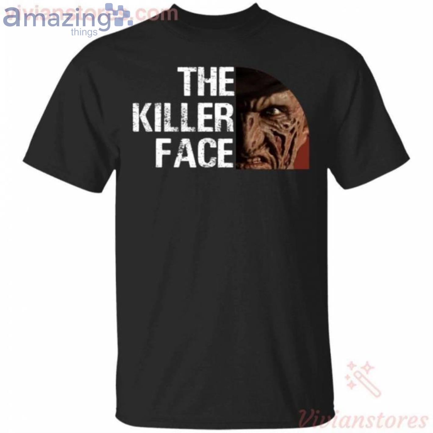 The Killer Face Freddy Krueger Funny Halloween T Shirt image The Killer Face Freddy Krueger Funny Halloween T-Shirt Product Photo 1 Product photo 1
