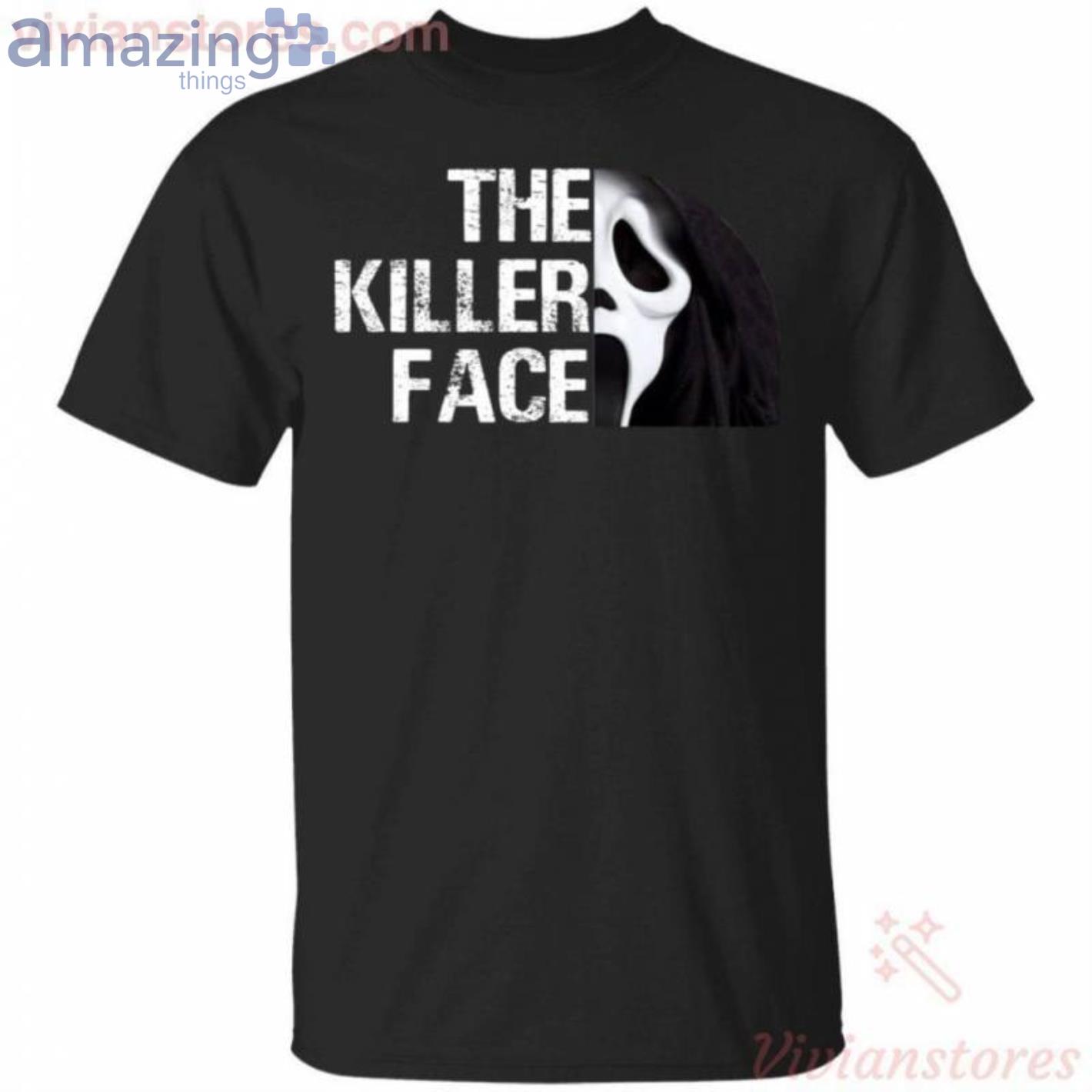 The Killer Face Ghostface Funny Halloween T Shirt image The Killer Face Ghostface Funny Halloween T-Shirt Product Photo 1 Product photo 1