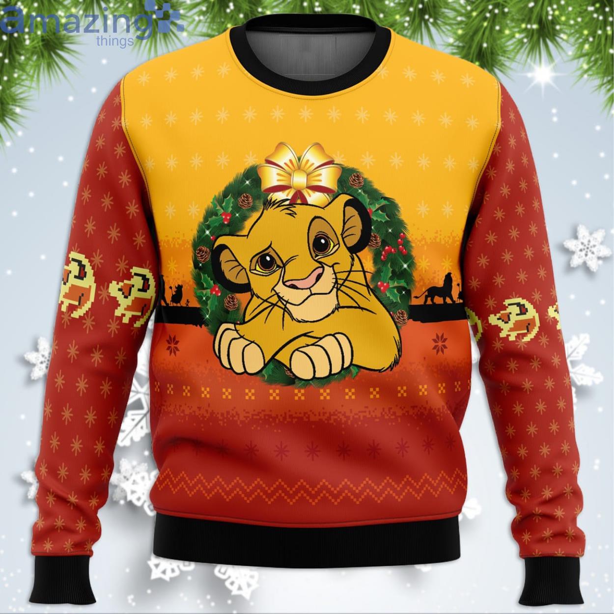 The Lion King Funny Christmas Gift Ugly Christmas Sweater Product Photo 1