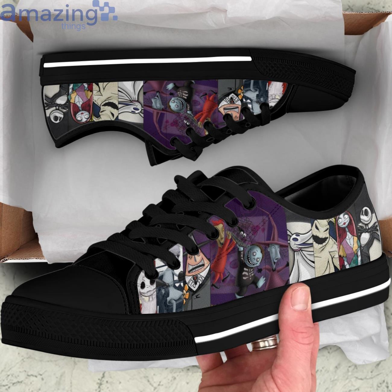The Nightmare Before Christmas Halloween Low Top Canvas Shoes Product Photo 1