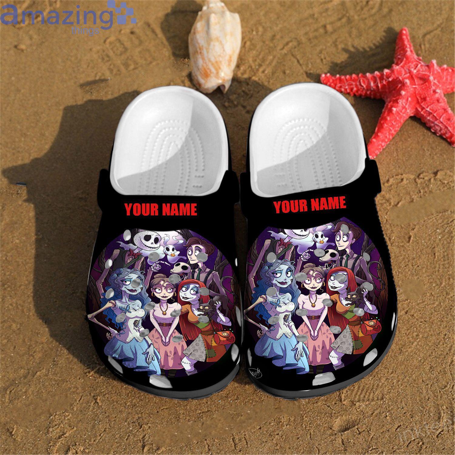 The Nightmare Before Christmas Personalized Name Halloween Clog Shoes Product Photo 1