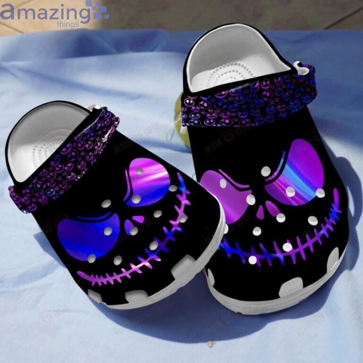 The Pumpkin Nightmare Light Halloween Jack Skull Clog Shoes Product Photo 1