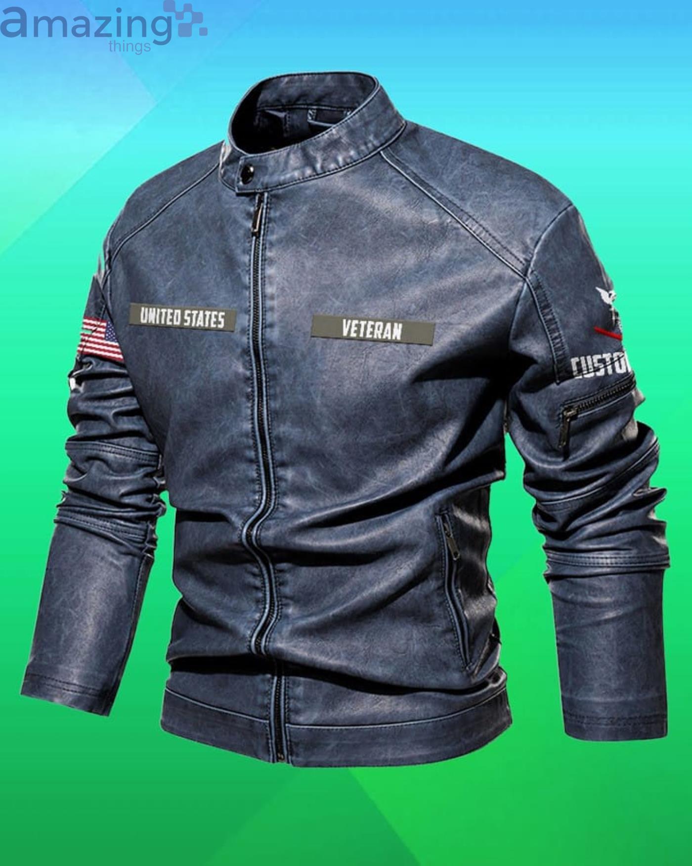 The Sea Is Ours United States Navy Motor Fleece Leather Jacket image The Sea Is Ours United States Navy Motor Fleece Leather Jacket Product Photo 4