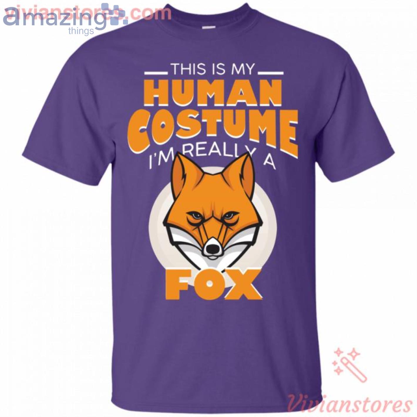 This Is My Human Costume I'm Really A Fox Halloween T Shirt image This Is My Human Costume I'm Really A Fox Halloween T-Shirt Product Photo 4
