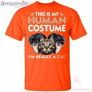 This Is My Human I'm Really A Cat Halloween T-Shirt Product Photo 2