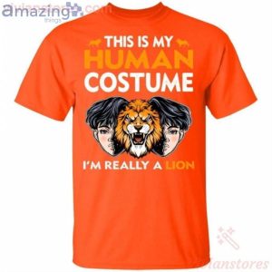 This Is My Human I'm Really A Lion Halloween T-Shirt Product Photo 2