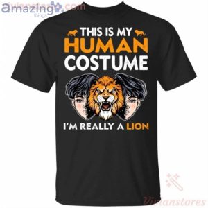 This Is My Human I'm Really A Lion Halloween T-Shirt Product Photo 1