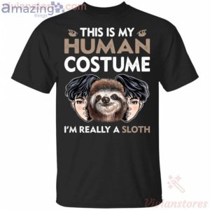 This Is My Human I'm Really A Sloth Halloween T-Shirt Product Photo 1