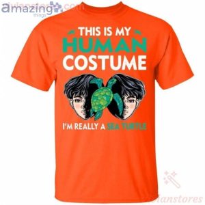 This Is My Human I'm Really A Turtle Halloween T-Shirt Product Photo 2