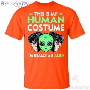 This Is My Human I'm Really An Alien Halloween T-Shirt Product Photo 2