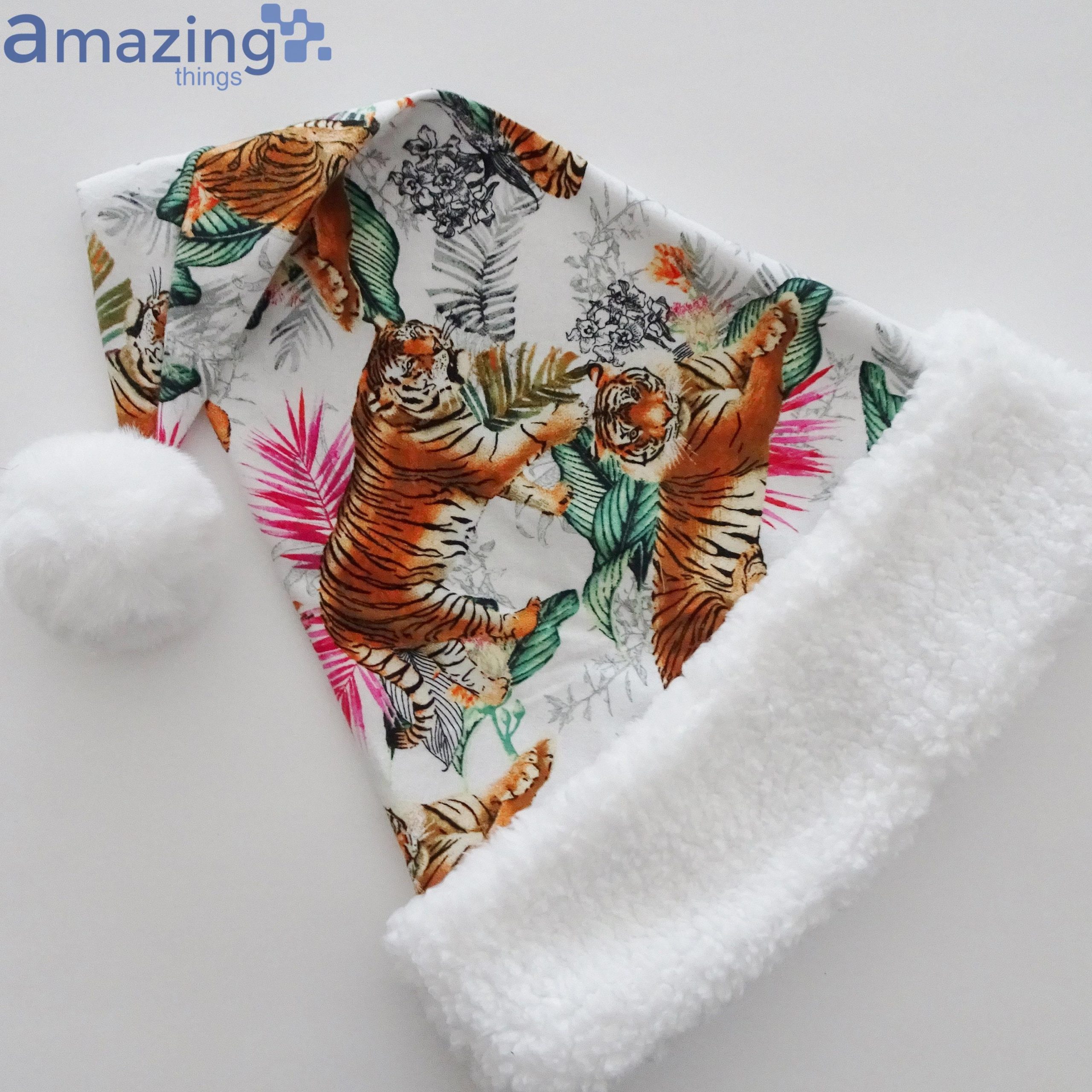 Tiger Christmas Santa Hat For Adult And Child image Tiger Christmas Santa Hat For Adult And Child Product Photo 4