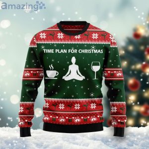 Time Plan For Christmas Yoga Ugly Christmas Holiday Sweater