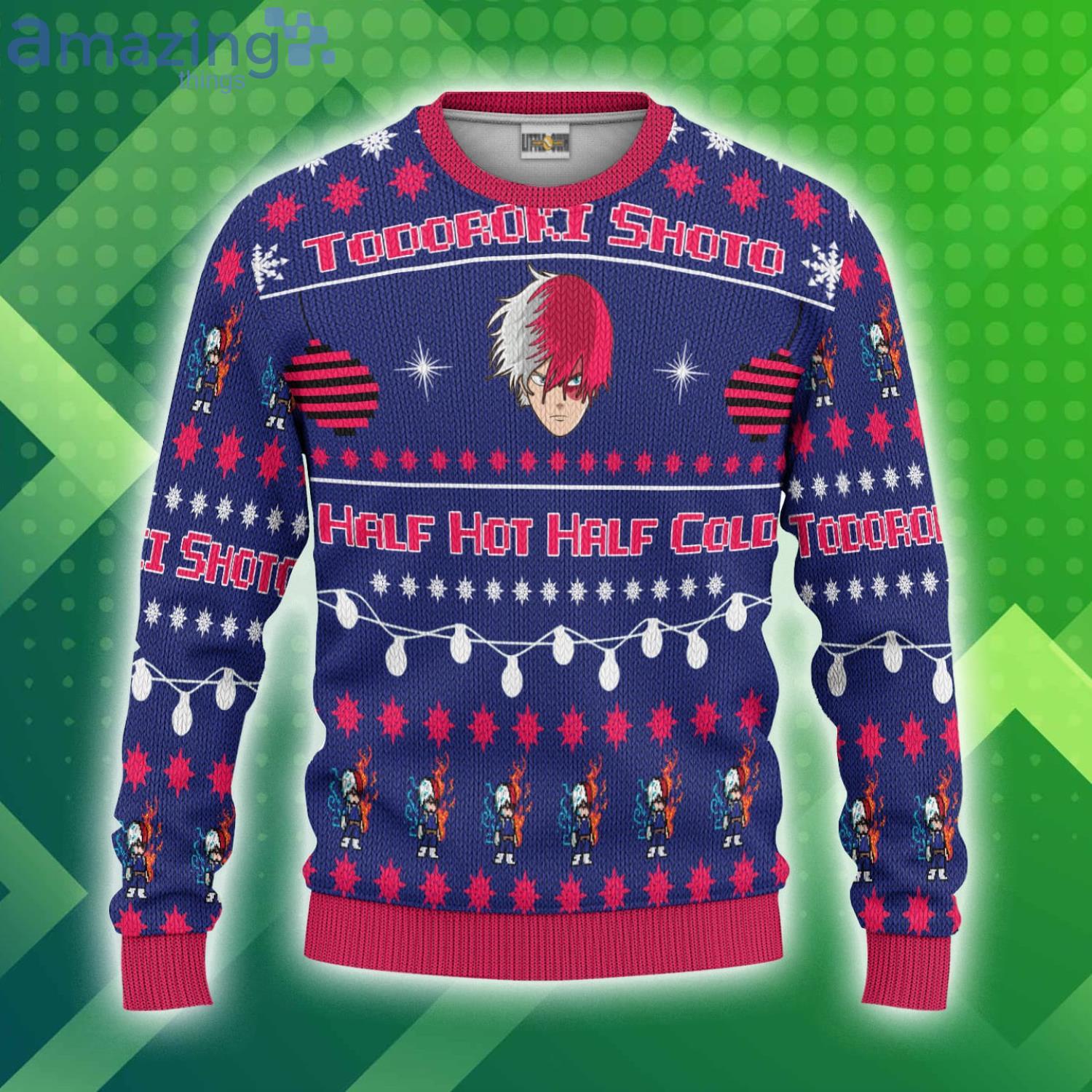 Tokoyami Fumikage Custom My Hero Academia Christmas Ugly Sweater Anime 3D Sweater Product Photo 1