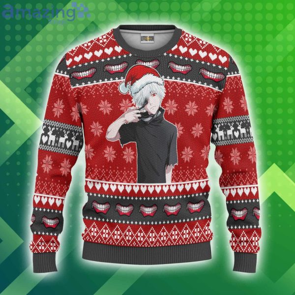 Tokyo Ghoul Kaneki Ken Custom Christmas Ugly Sweater Anime 3D Sweater Product Photo 1