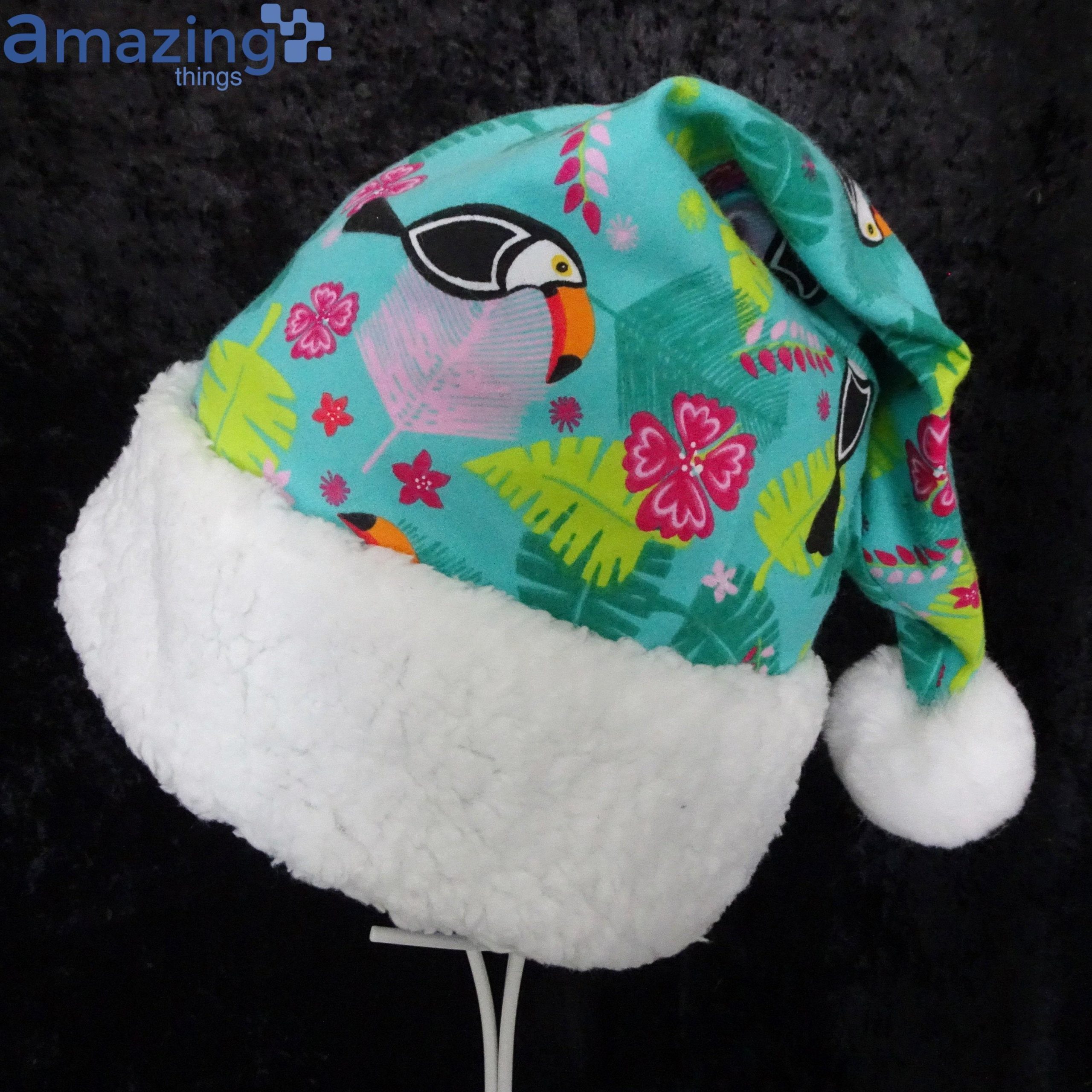 Toucan Tropical Christmas Santa Hat For Adult And Child Product Photo 1
