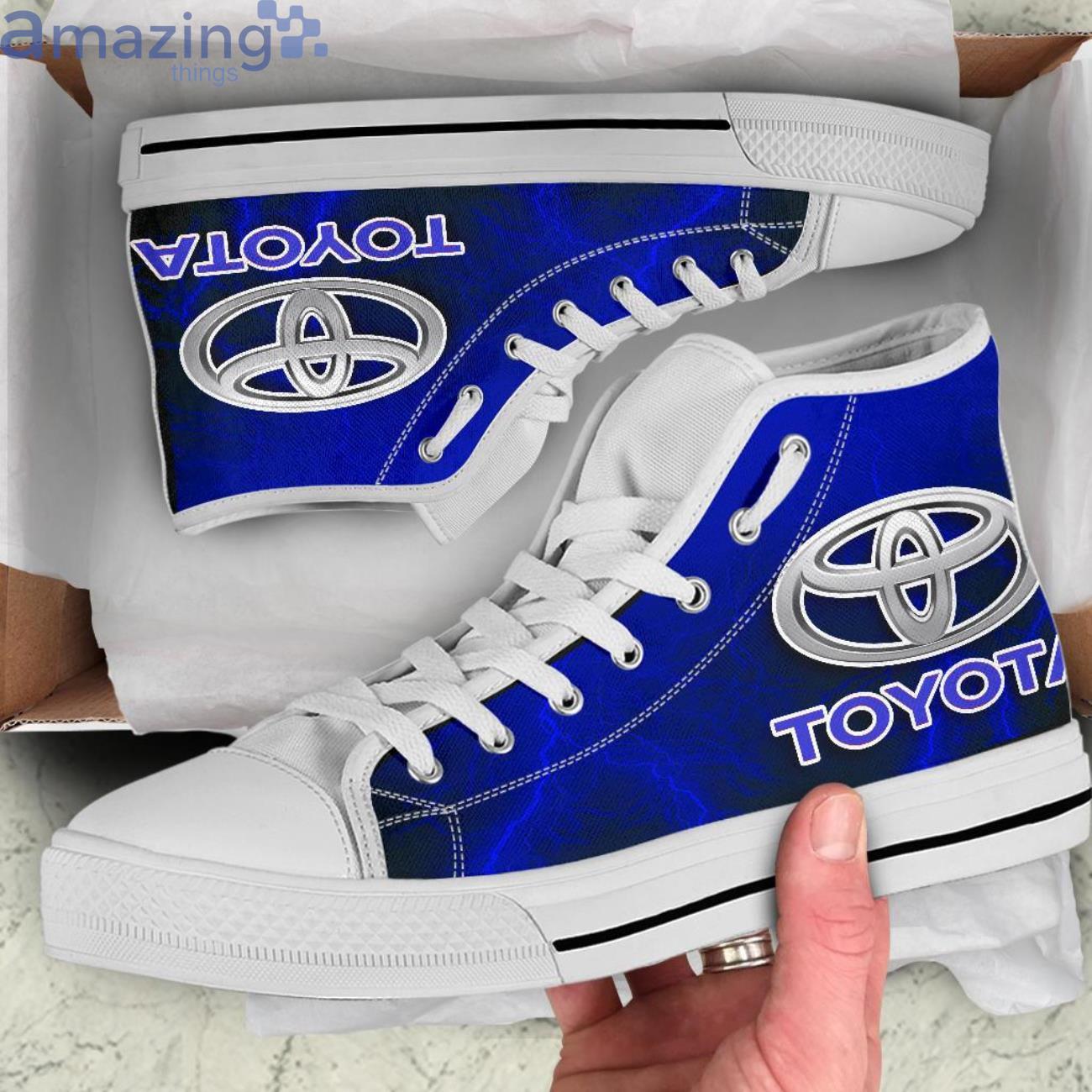 Toyota Thunder and Lightning Blue High Top Shoes image Toyota Thunder and Lightning Blue High Top Shoes Product Photo 2